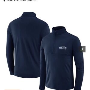 Seattle Seahawks Nike Fan Gear Element Half-Zip Performance Jacket - Navy